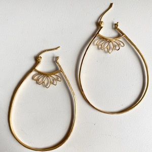 Satya jewelry lotus hoop earrings